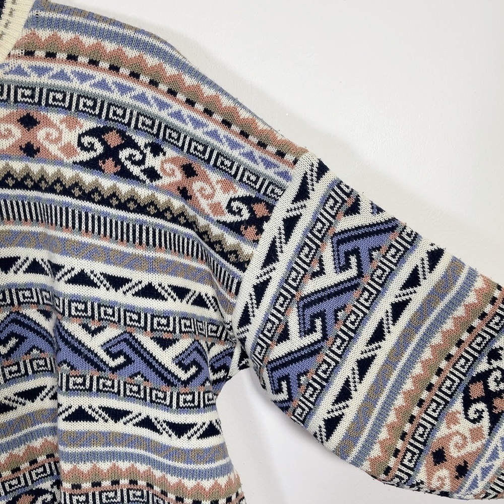 Men's Multicolor Patterned Sweater - Picture 4 of 16